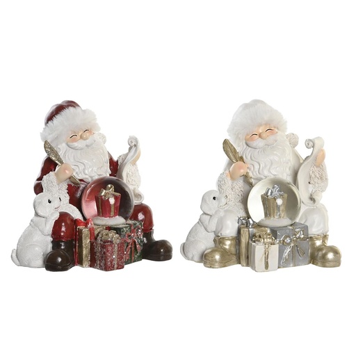 Adorno Navideño DKD Home Decor Resina (2 Unidades) (14 x 12 x 14 cm)