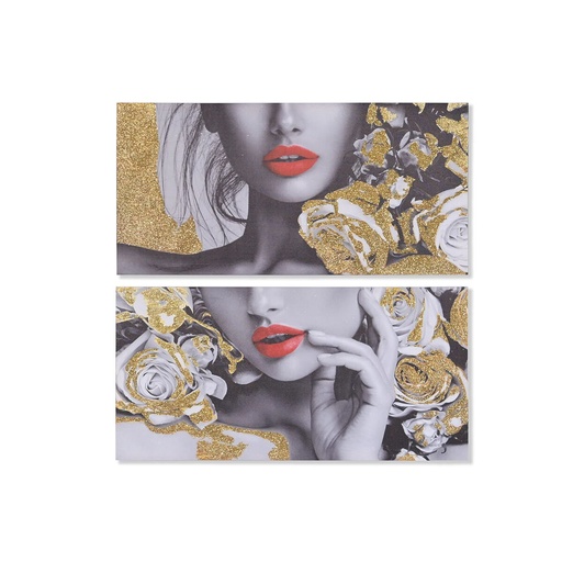 Cuadro DKD Home Decor Mujer (80 x 2 x 40 cm) (2 Unidades)