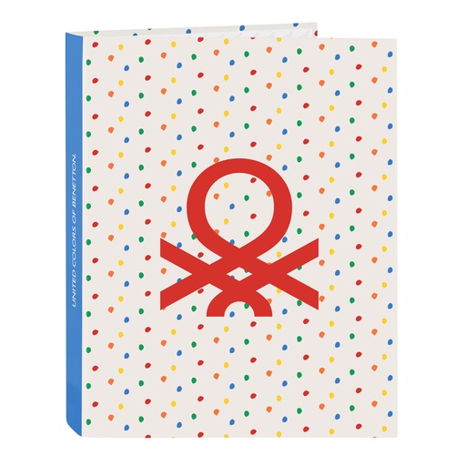 Carpeta de anillas Benetton Topitos A4 (26.5 x 33 x 4 cm)