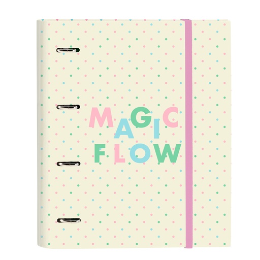 Carpeta de anillas Glow Lab Magic flow Beige (27 x 32 x 3.5 cm)