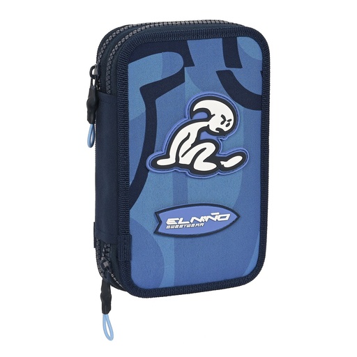 Estuche Escolar con Accesorios El Niño Bahia Azul 12.5 x 19.5 x 4 cm (28 piezas)