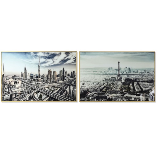 Cuadro DKD Home Decor Aluminio Cristal 120 x 4 x 80 cm