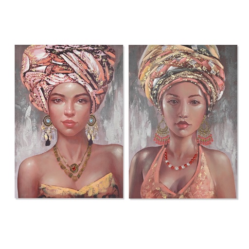 Cuadro DKD Home Decor Colonial Africana (2 Unidades) (70 x 3 x 100 cm)