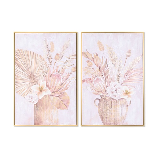 Cuadro DKD Home Decor 60 x 3,5 x 90 cm Florero Escandinavo (2 Unidades)