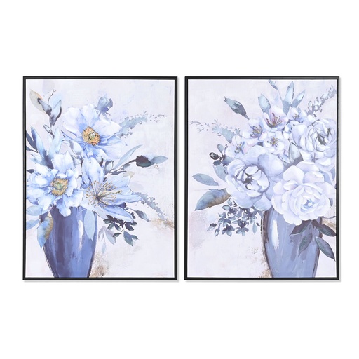 Cuadro DKD Home Decor 60 x 3,5 x 80 cm Florero Tradicional (2 Unidades)