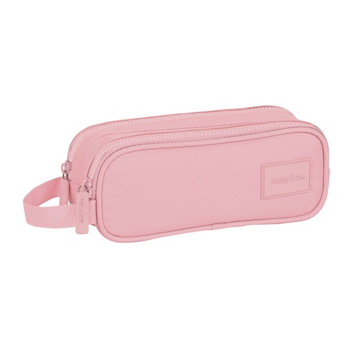 Portatodo Doble Safta Rosa 21 x 8 x 6 cm