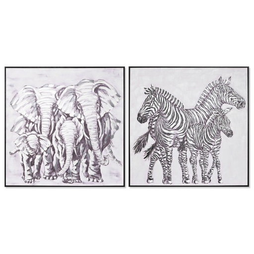 Canvas Home ESPRIT polystyrene Canvas 100 x 3,5 x 100 cm