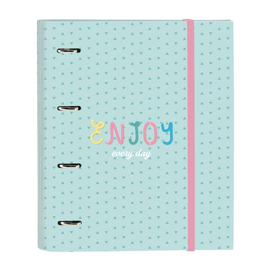 Carpeta de anillas BlackFit8 Enjoy Verde 27 x 32 x 3.5 cm