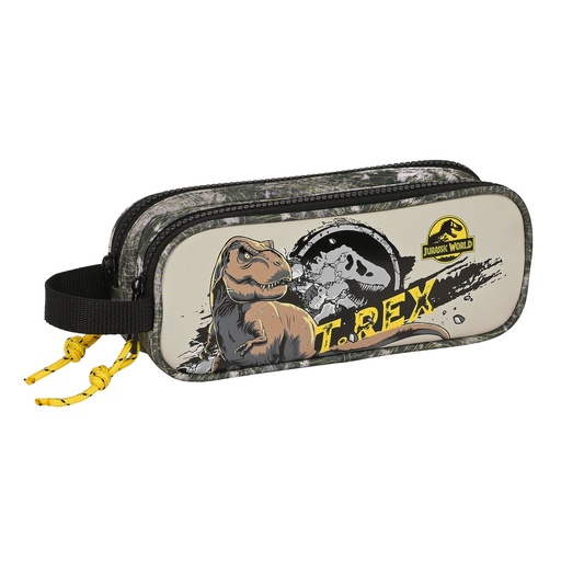 Portatodo Doble Jurassic World Warning Gris 21 x 8 x 6 cm