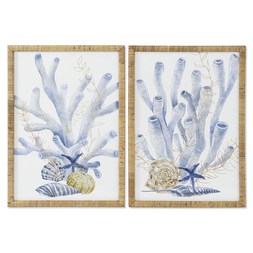 Cuadro Home ESPRIT Mediterráneo 50 x 2,5 x 70 cm (2 Unidades)
