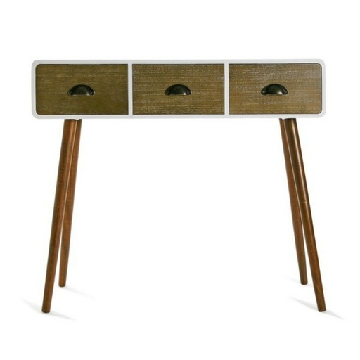 Hall Table with 3 Drawers Versa 30 x 80,5 x 90 cm 0,3 x 0,805 x 0,9 cm White