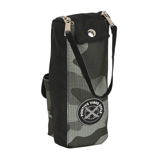 Estuche Escolar Safta Stone Negro 6 x 21 x 6 cm