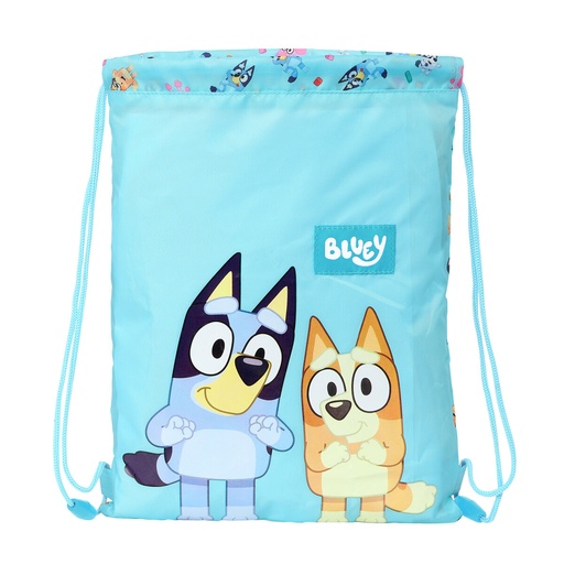 Bolsa Mochila con Cuerdas Bluey Azul cielo 26 x 34 x 1 cm
