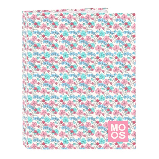 Ring binder Moos Flores Multicolour A4 26.5 x 33 x 4 cm