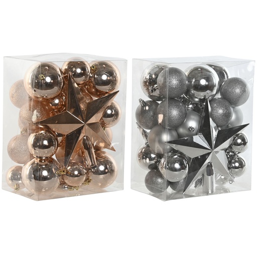 Bolas de Navidad Home ESPRIT Dorado PVC 20 x 13 x 26 cm (2 Unidades)