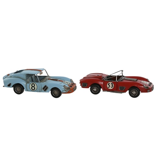 Decorative Figure Home ESPRIT Blue Red Vintage 31 x 12 x 9 cm (2 Units)