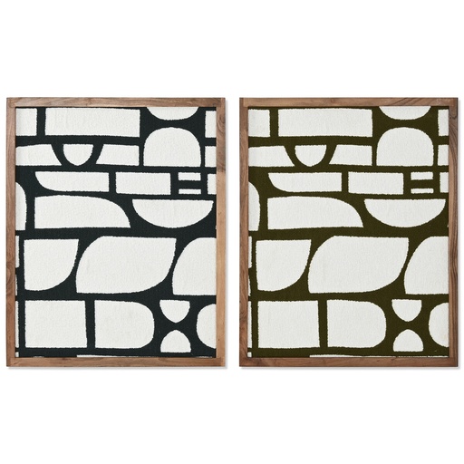 Painting Home ESPRIT Cotton Acacia 60 x 3 x 75 cm