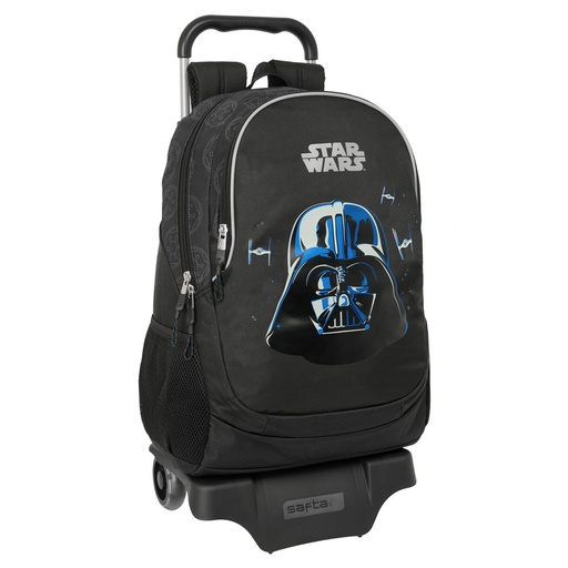School Rucksack with Wheels Star Wars Rebellion Black 32 x 44 x 16 cm