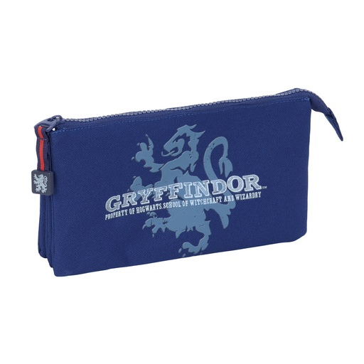 Portatodo Triple Harry Potter Captain Azul marino 22 x 12 x 3 cm