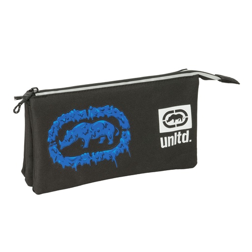 Portatodo Triple Eckō Unltd. Worldwide Negro 22 x 12 x 3 cm