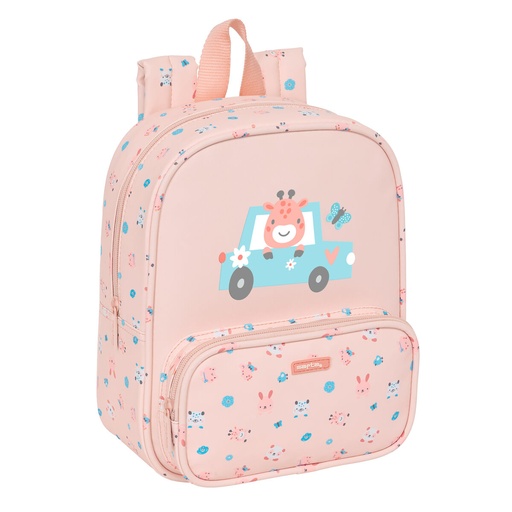 Mochila Infantil Safta Jirafa Coral 22 x 27 x 10 cm