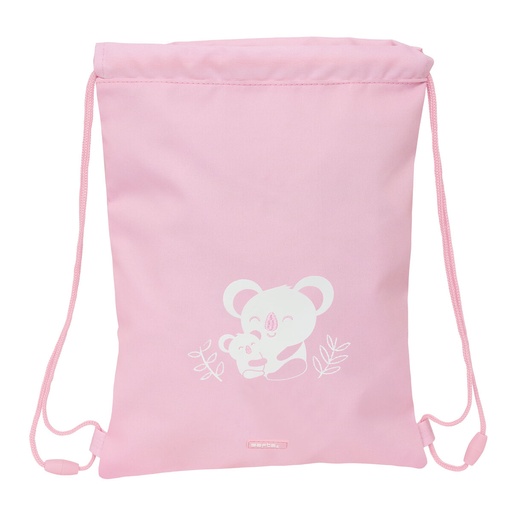 Bolsa Mochila con Cuerdas Safta Koala Rosa 26 x 34 x 1 cm
