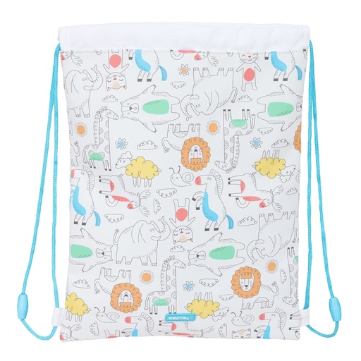 Backpack with Strings Safta Zoo Beige 26 x 34 x 1 cm