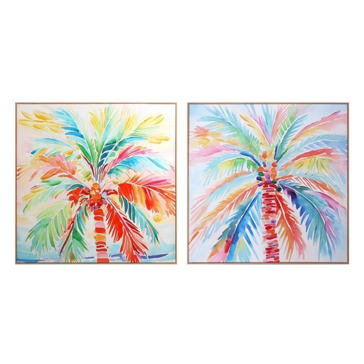 Lienzo Home ESPRIT Poliestireno Lienzo 80 x 3,5 x 80 cm