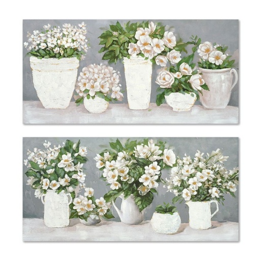 Canvas Home ESPRIT Canvas MDF Wood 140 x 3 x 70 cm