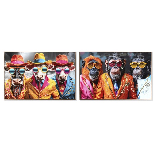 Canvas Home ESPRIT polystyrene Canvas 90 x 4 x 60 cm