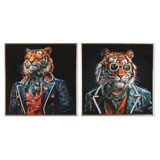 Lienzo Home ESPRIT Poliestireno Lienzo 60 x 3,5 x 60 cm