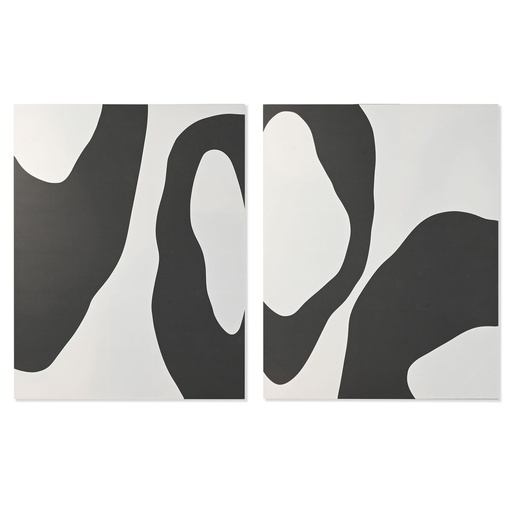 Cuadro Home ESPRIT Blanco Azul marino Moderno Urbano 140 x 3 x 180 cm (2 Unidades)