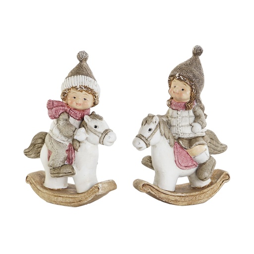 Adorno Navideño DKD Home Decor Multicolor 8,8 x 4,8 x 12,5 cm (2 Unidades)