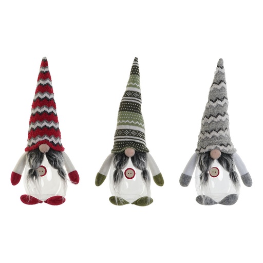 Adorno Navideño DKD Home Decor Multicolor 17 x 12 x 37 cm (3 Unidades)