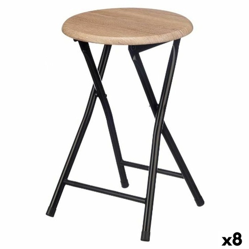 Taburete Gift Decor WR7007M Natural PVC Metal Madera MDF 30 x 46 x 30 cm 71,8 x 6,5 x 30 cm (8 Unidades)