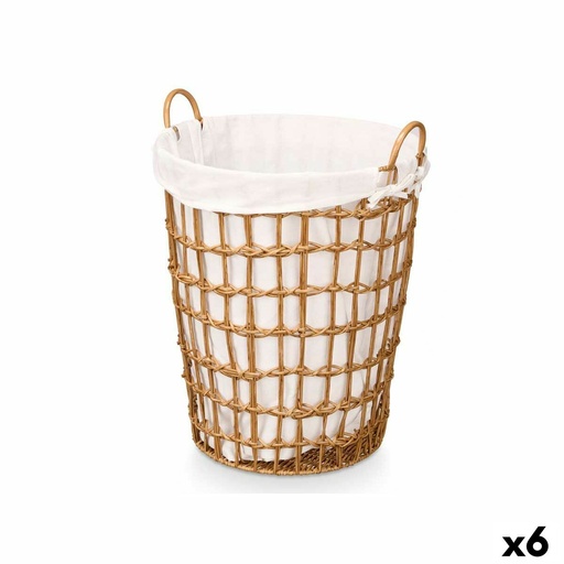Basket Kipit HX30552 Natural Polyester Cloth polypropylene Iron Plastic 50 % cotton (6 Units)