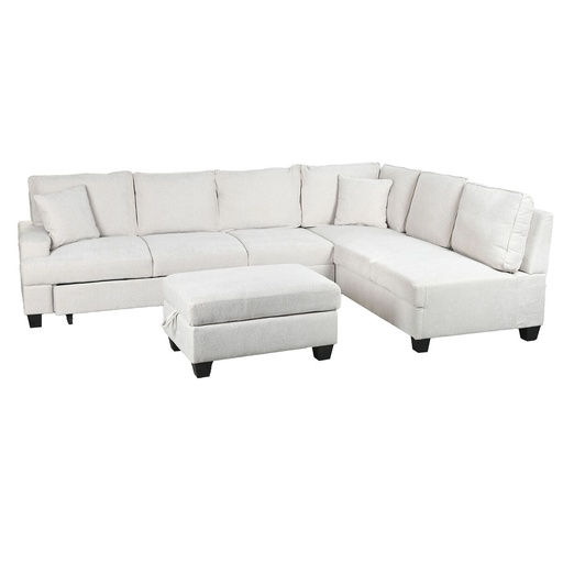 Sofabed Home ESPRIT Beige Modern 285 x 260 x 90 cm