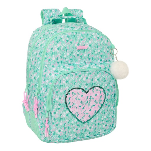 School Bag Safta Cuore Mint 32 x 42 x 15 cm