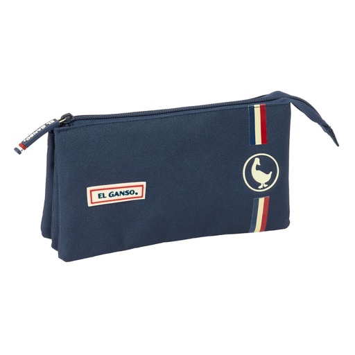 Portatodo Triple El Ganso Eclipse Azul marino 22 x 12 x 3 cm