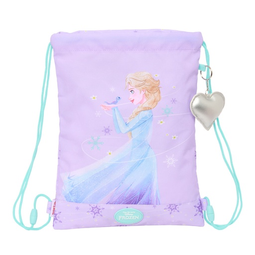 Bolsa Mochila con Cuerdas Frozen Spirit Lila 26 x 34 x 1 cm