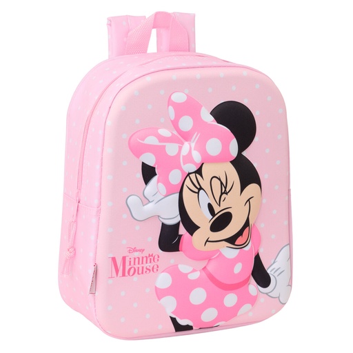 Child bag Minnie Mouse Pink 22 x 27 x 10 cm 3D