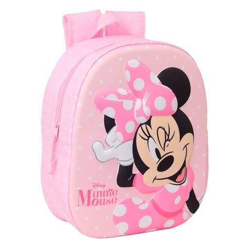 Child bag Minnie Mouse Pink 27 x 33 x 10 cm 3D