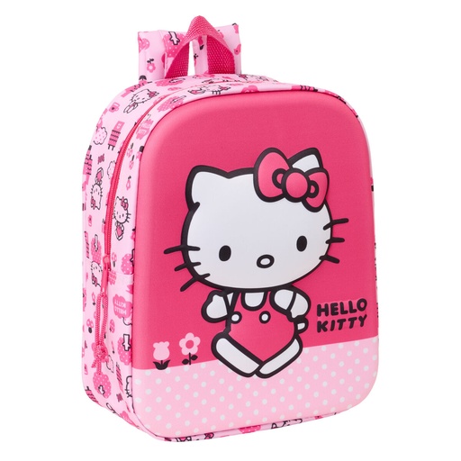 Mochila Infantil Hello Kitty Rosa 22 x 27 x 10 cm 3D