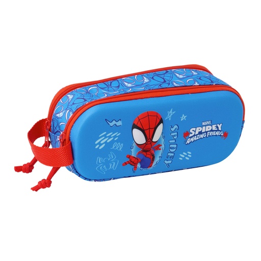 Portatodo Doble Spider-Man Rojo Azul marino 21 x 8 x 6 cm 3D