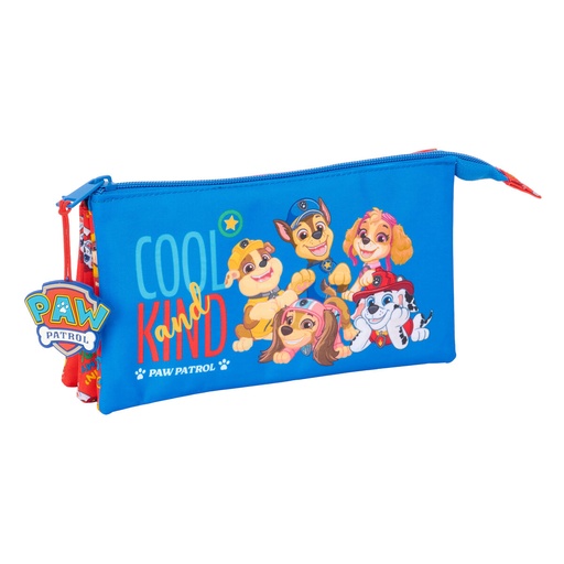 Portatodo Triple The Paw Patrol Cool Azul Rojo 22 x 12 x 3 cm