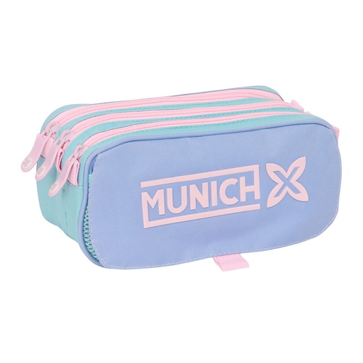 Triple Carry-all Munich Mellow Blue Pink Sky blue 21,5 x 10 x 8 cm