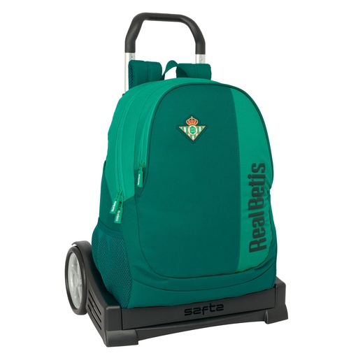 Mochila Escolar con Ruedas Real Betis Balompié Verde 32 x 43 x 14 cm