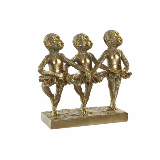 Decorative Figure DKD Home Decor FZ-95092 Golden Colonial Monkey Monkeys 32,5 x 12,5 x 29 cm