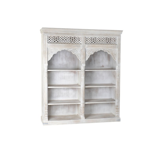 Estantería Home ESPRIT Blanco Madera de mango Madera MDF 180 x 40 x 200 cm