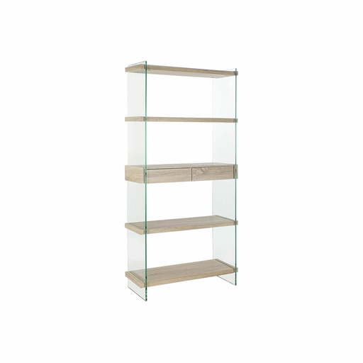Estantería DKD Home Decor 90 x 35 x 180 cm Cristal Natural Madera Transparente Madera MDF